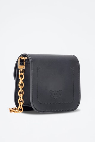 Leren Schoudertas Zwart - 