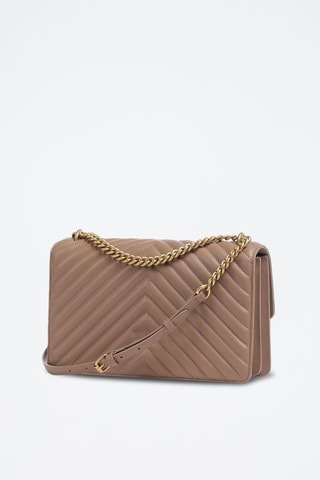 Leren Handtas - Taupe - Bruin