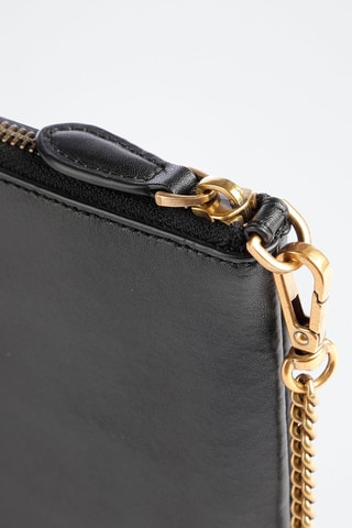 Leren Clutch Zwart - Zwart