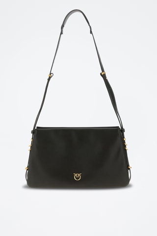 Leren Schoudertas Triplet Vitello Morbido - Antraciet