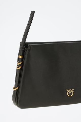 Leren Schoudertas Triplet Vitello Morbido - Antraciet