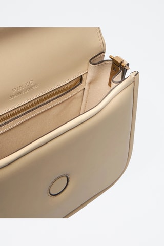 Leren Handtas Love Box Mini - Beige