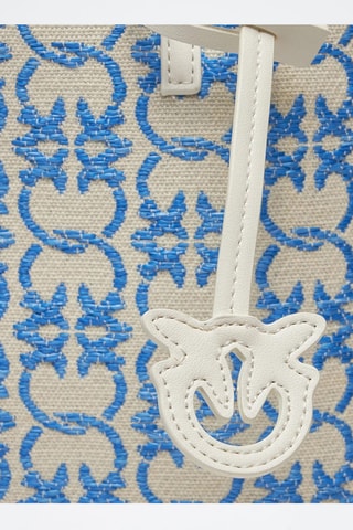 Handtas - Ecru en Kobaltblauw - Wit en blauw