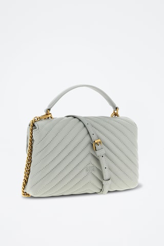 Leren Handtas Love Puff Mini - Grijs