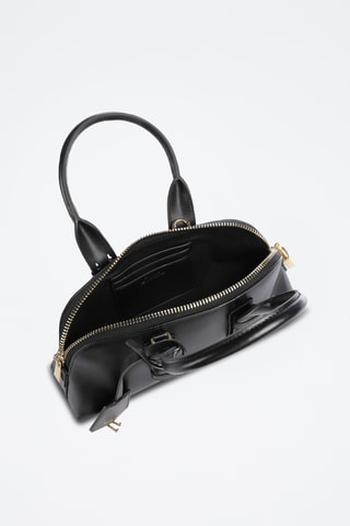 Leren Handtas Escape Baguette - Zwart