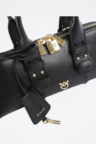 Leren Handtas Escape Baguette - Zwart