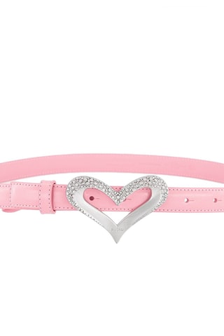 Kalfsleren Riem Piccio - Roze - 