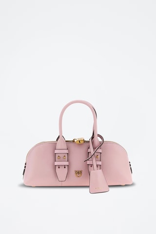 Leren Handtas Escape Baguette Small - Roze