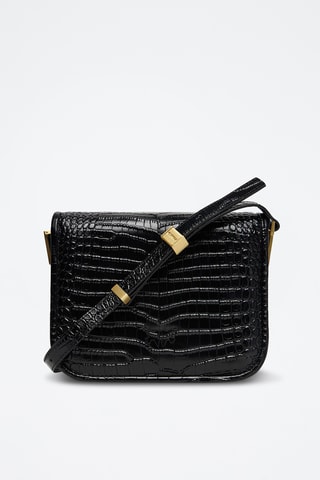 Leren Handtas Love Box Mini - Zwart