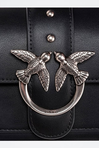 Leren Schoudertas Love One - Zwart - 