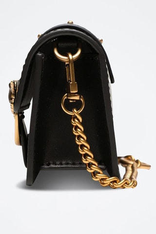 Leren Schoudertas Zwart - Zwart