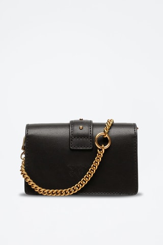 Leren Schoudertas Zwart - Zwart