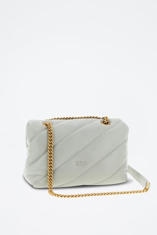 Leren Schoudertas Love Puff Mini - Grijs