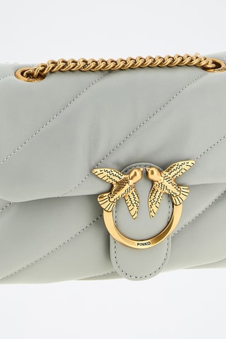 Leren Schoudertas Love Puff Mini - Grijs