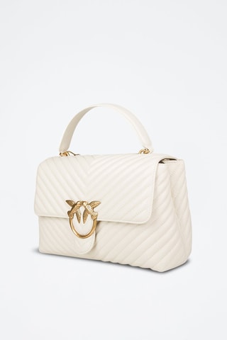 Leren Handtas Big Lady Love - Wit - Wit