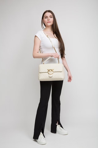 Leren Handtas Big Lady Love - Wit - Wit