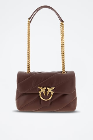 Leren Schoudertas Love Puff Classic - Bordeauxrood