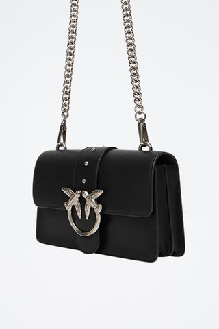 Leren Schoudertas Love One Mini - Zwart