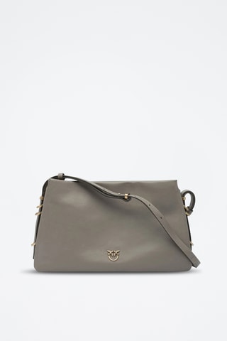 Leren Schoudertas Triplet Vitello Morbido - Taupe