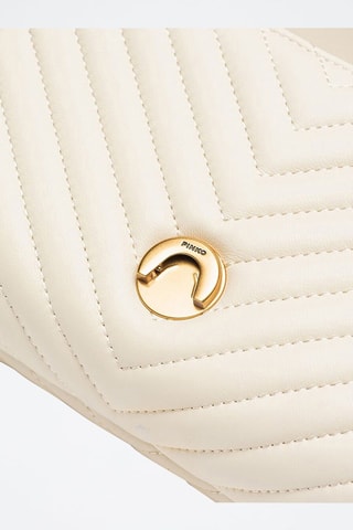 Leren Handtas Nappa Love Lady - Beige - Wit