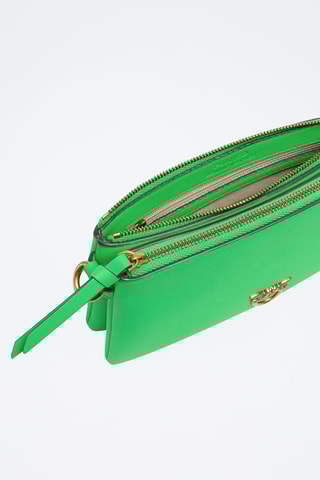 Sac bandoulière en cuir Double Mini - Vert