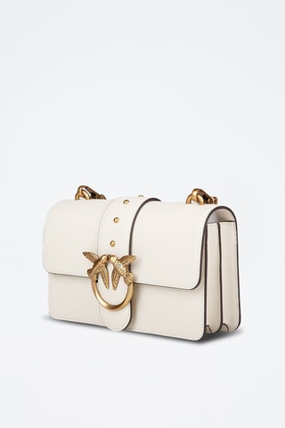 Sac bandoulière en cuir Love One Mini - Blanc