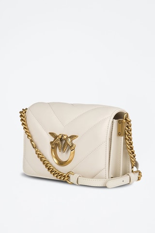 Leren Schoudertas Wit - Wit