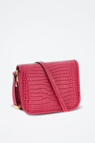 Leren Handtas Love Box Mini - Fuchsia