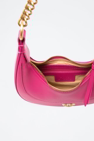 Leren Handtas - Fuchsia - 