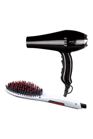 Sèche-cheveux Ionic Ozone Protect et brosse lissante Soft Touch