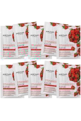 10 masques cosmétiques purifiants relaxants fraise Postquam - Tous types de peaux - 10 x 100 ml