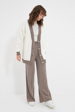 Cárdigan y pantalón - Blanco