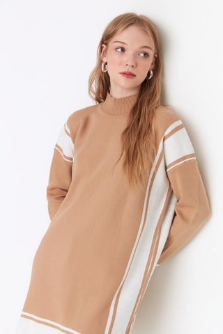 Túnica - Camel y crudo