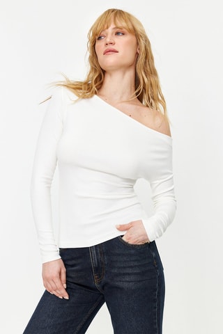 Top de rayas - Blanco