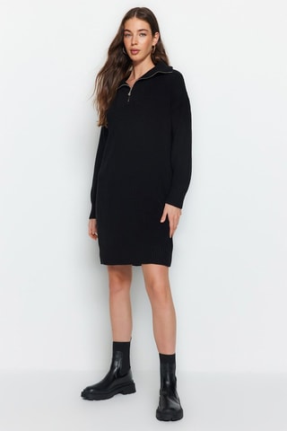 Vestido jersey - Negro
