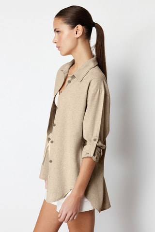 Camisa oversize - Beige