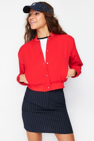 Cazadora oversize - Rojo