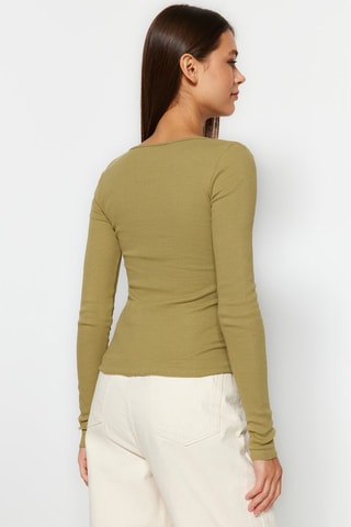 Blusa - Caqui y beige