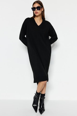 Vestido jersey - Negro
