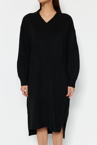 Vestido jersey - Negro