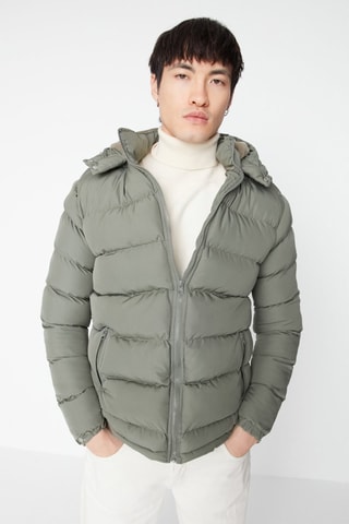 Anorak con capucha - Caqui