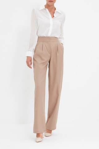 Pantalón wide leg - Topo