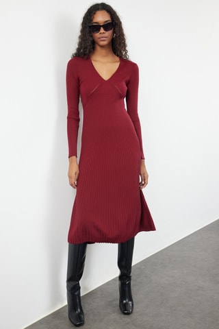 Vestido jersey - Burdeos