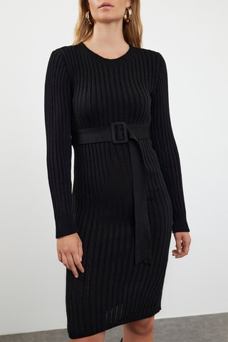 Vestido jersey - Negro