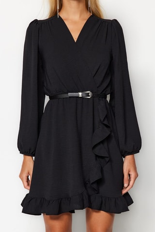 Vestido cruzado - Negro