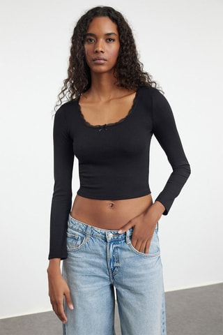 Crop top - Negro
