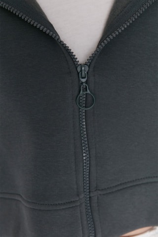 Sudadera corta con capucha - Antracita