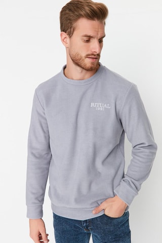 Sudadera - Blanco y gris