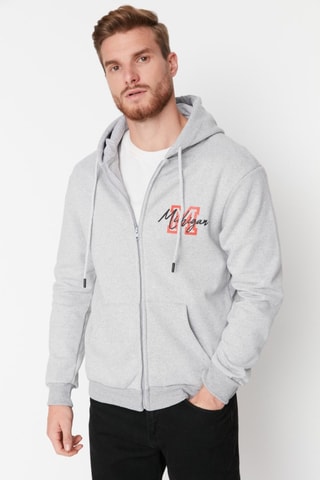 Sudadera regular fit con capucha - Gris