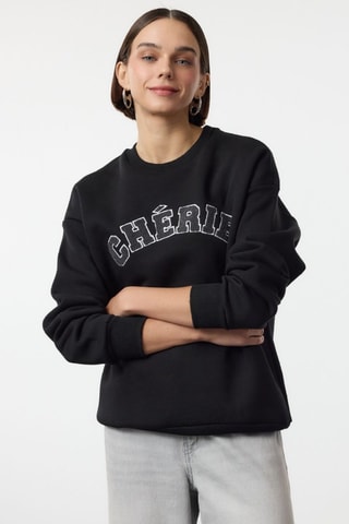 Sudadera oversize - Negro